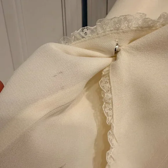 Reformation Skylar Button Front Vest Top - Cream, Size 2 - Picture 12 of 12